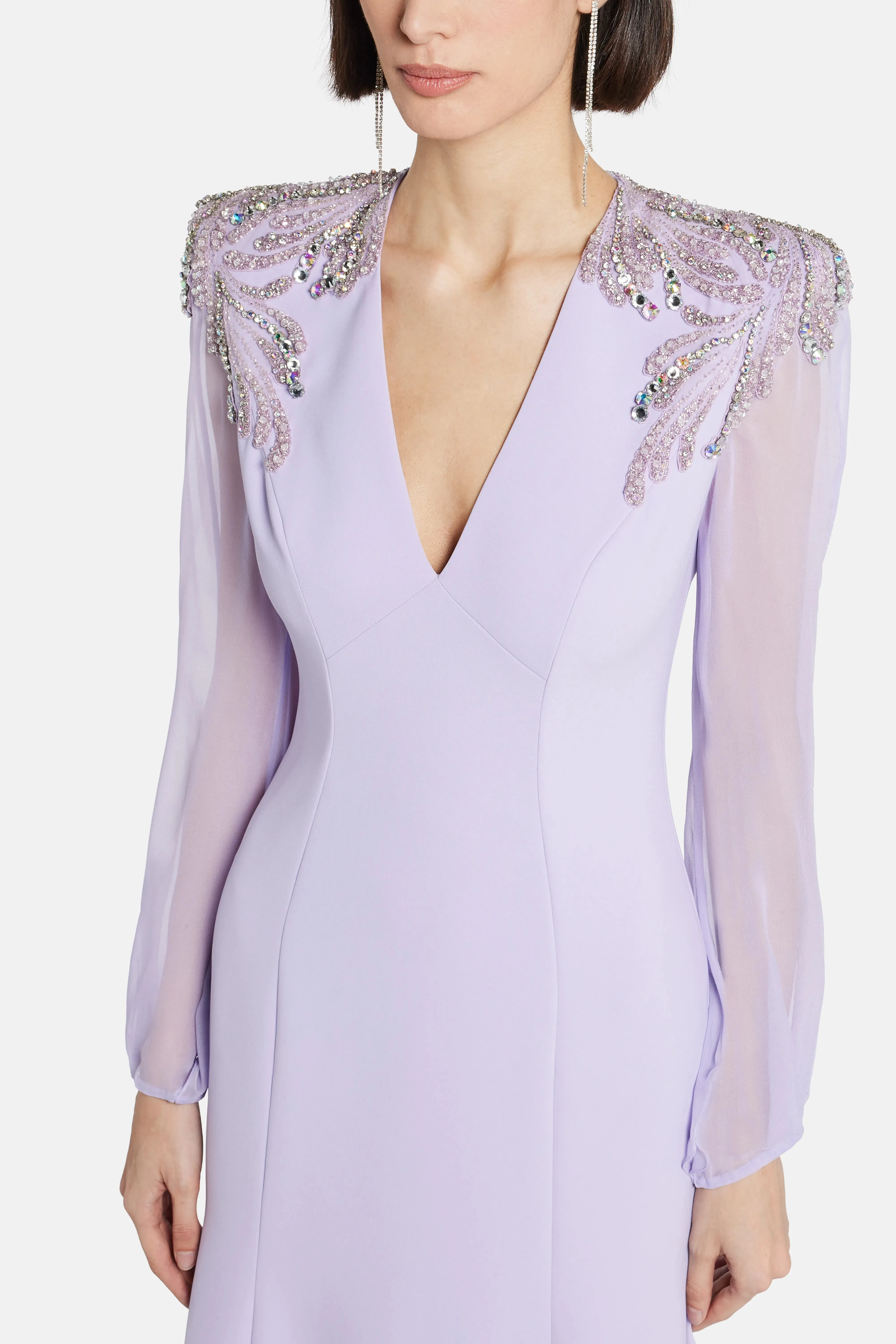 Mercury Embellished Evening Gown