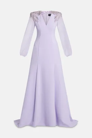 Mercury Embellished Evening Gown