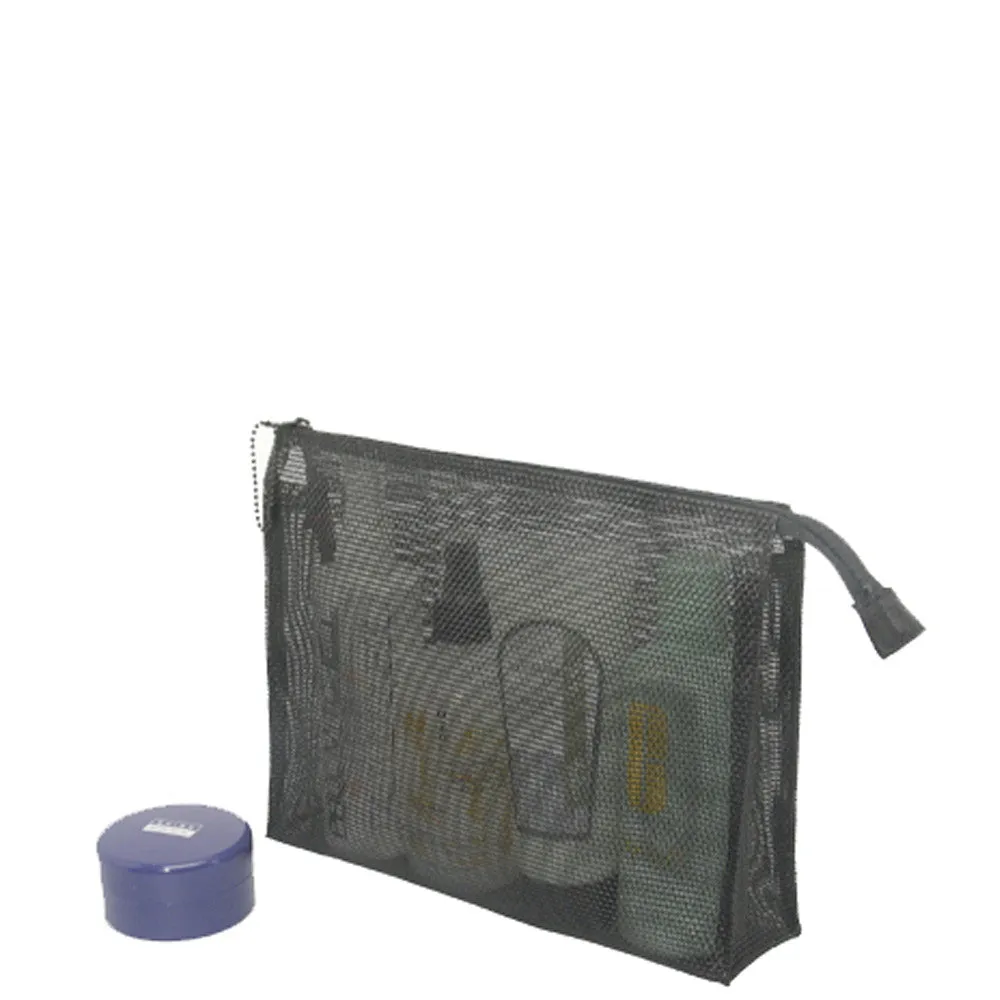 Mesh Gusset Travel Cosmetic Bag  8 X 10" Walker