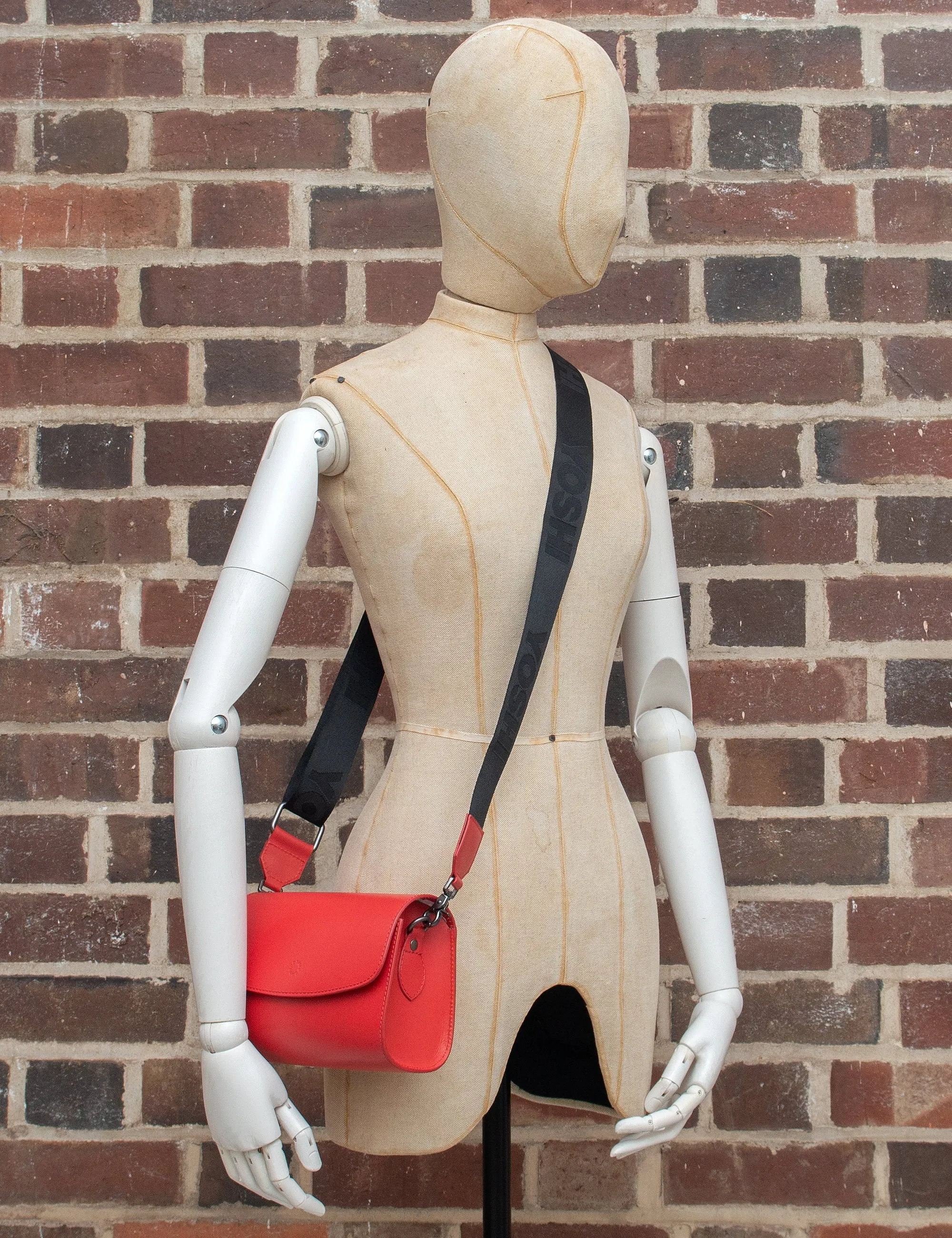 Newham Red Leather Cross Body Satchel Bag