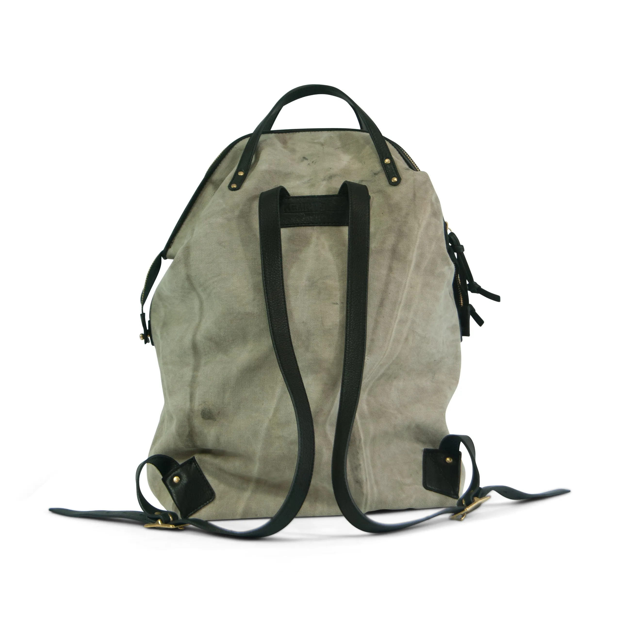 Postal Silver Stripe Backpack Tote