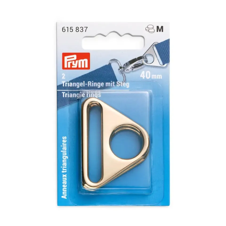 Prym New Gold Triangle Loops for bag straps