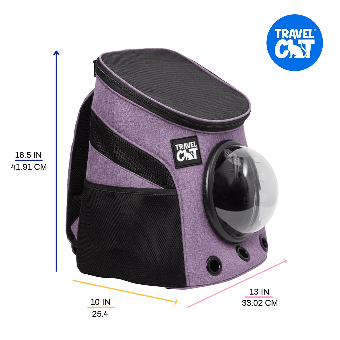 "The Fat Cat" Mini Cat Backpack - Purple