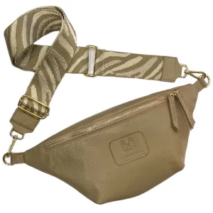 REGURAL. DARK SUGAR LEATHER BELT BAG