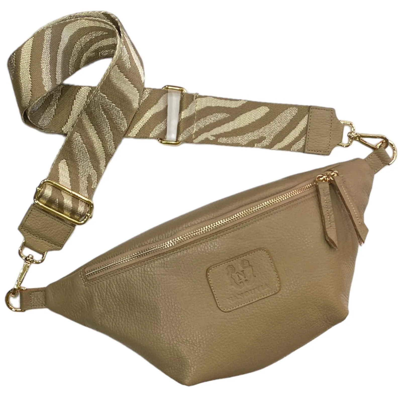 REGURAL. DARK SUGAR LEATHER BELT BAG