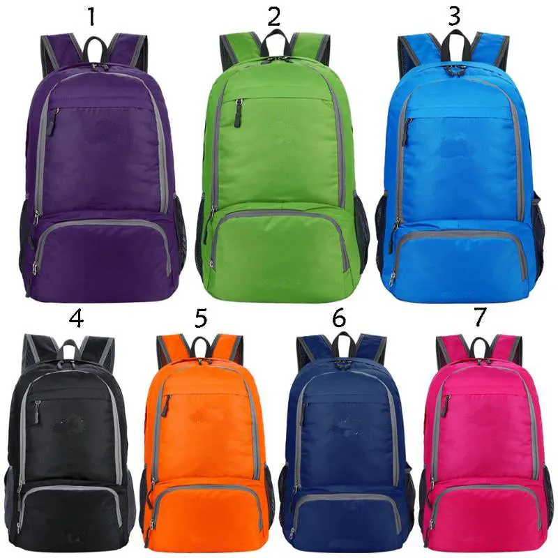 Sidiou Group Outdoor Folding Backpack Portable Zipper Travel Bags Waterproof Leisure Folding Bag