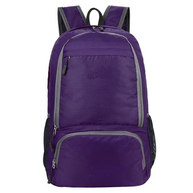 Sidiou Group Outdoor Folding Backpack Portable Zipper Travel Bags Waterproof Leisure Folding Bag