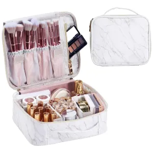 Stagiant Makeup Bag,Travel Makeup Bag, Makeup Organizer Bag for Women,Make up Case Cosmetic Brushes Toiletry Bags,Marble