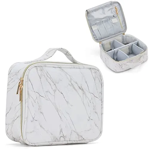 Stagiant Makeup Bag,Travel Makeup Bag, Makeup Organizer Bag for Women,Make up Case Cosmetic Brushes Toiletry Bags,Marble