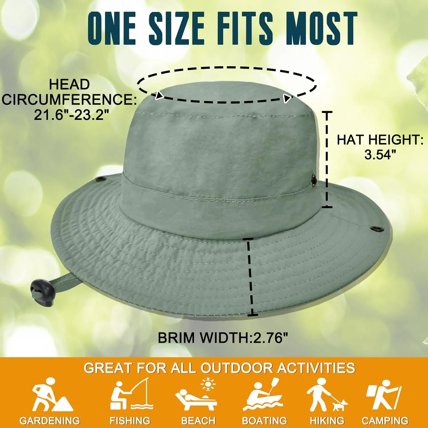 Sun Hats for Men Women Fishing Hat UPF 50  Quick Dry Foldable Bucket Hat Adjustable Safari Hat for Beach Hiking