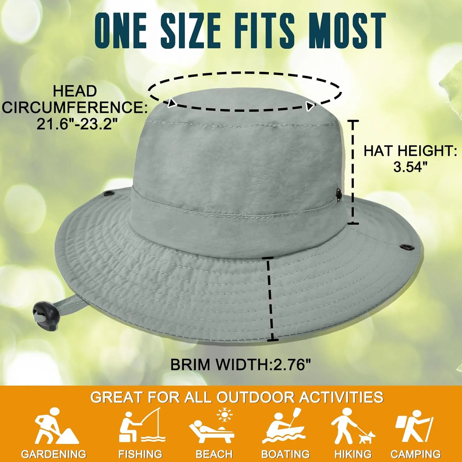 Sun Hats for Men Women Fishing Hat UPF 50  Quick Dry Foldable Bucket Hat Adjustable Safari Hat for Beach Hiking