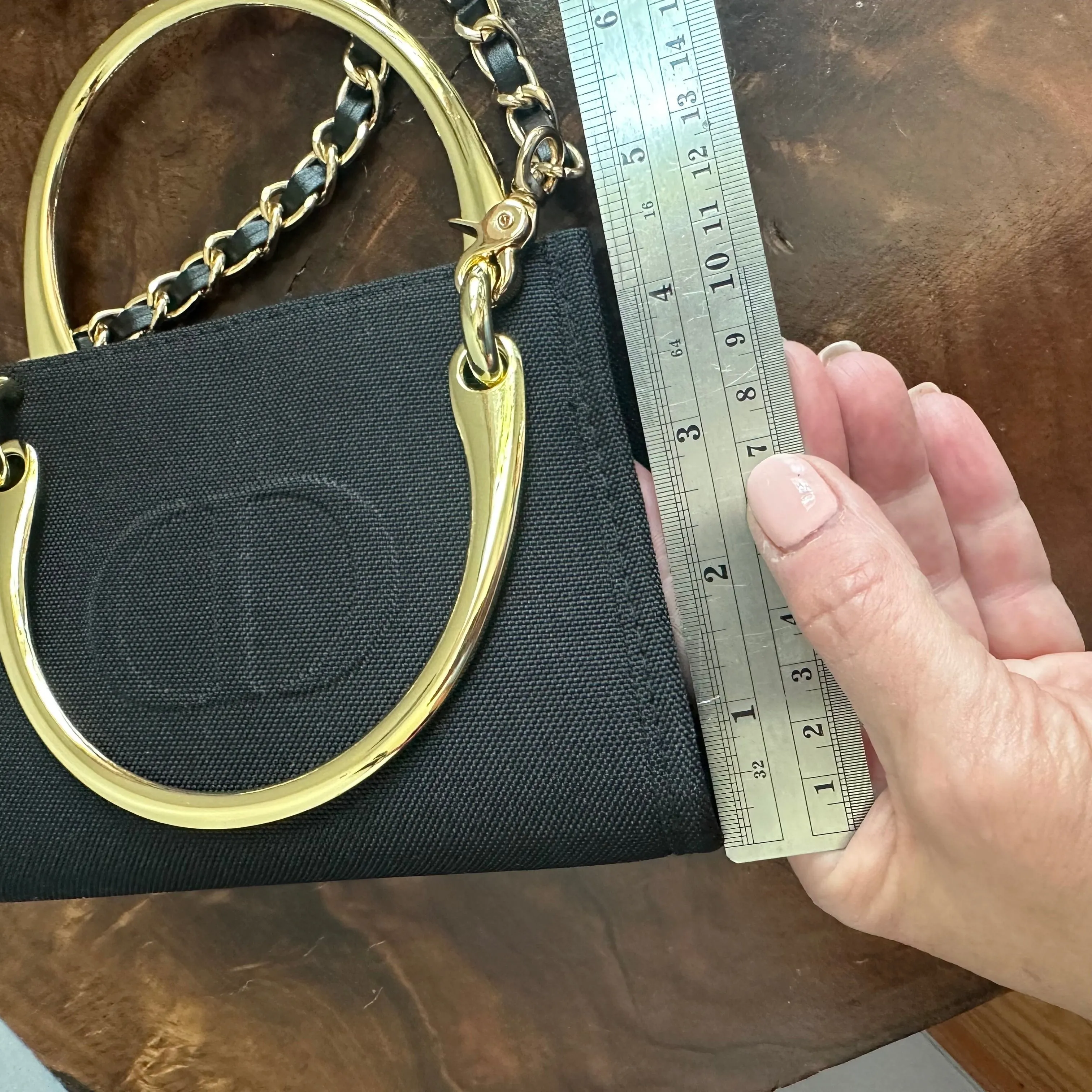 The Junco Crossbody Bag with Gold Handles - Black Dior
