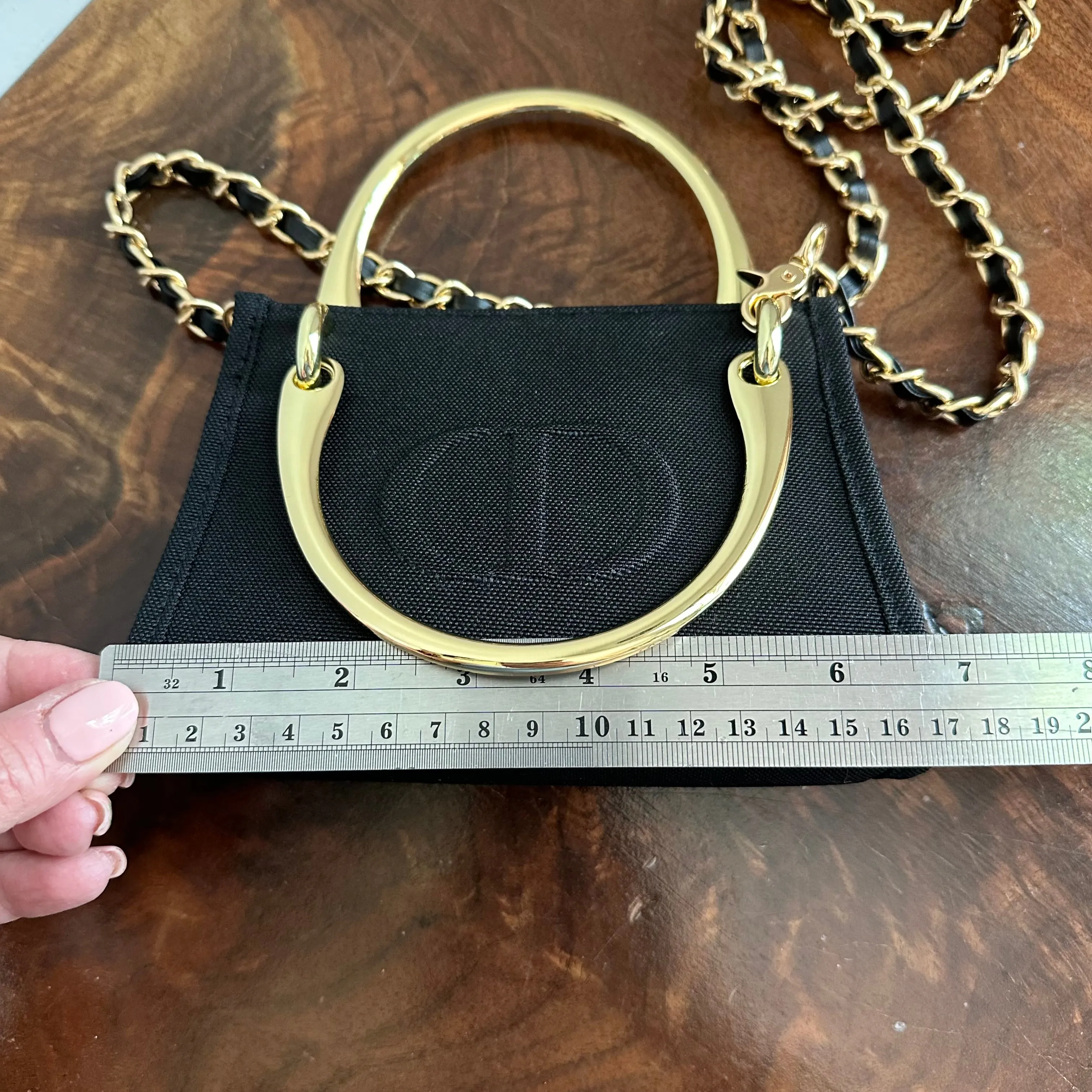 The Junco Crossbody Bag with Gold Handles - Black Dior