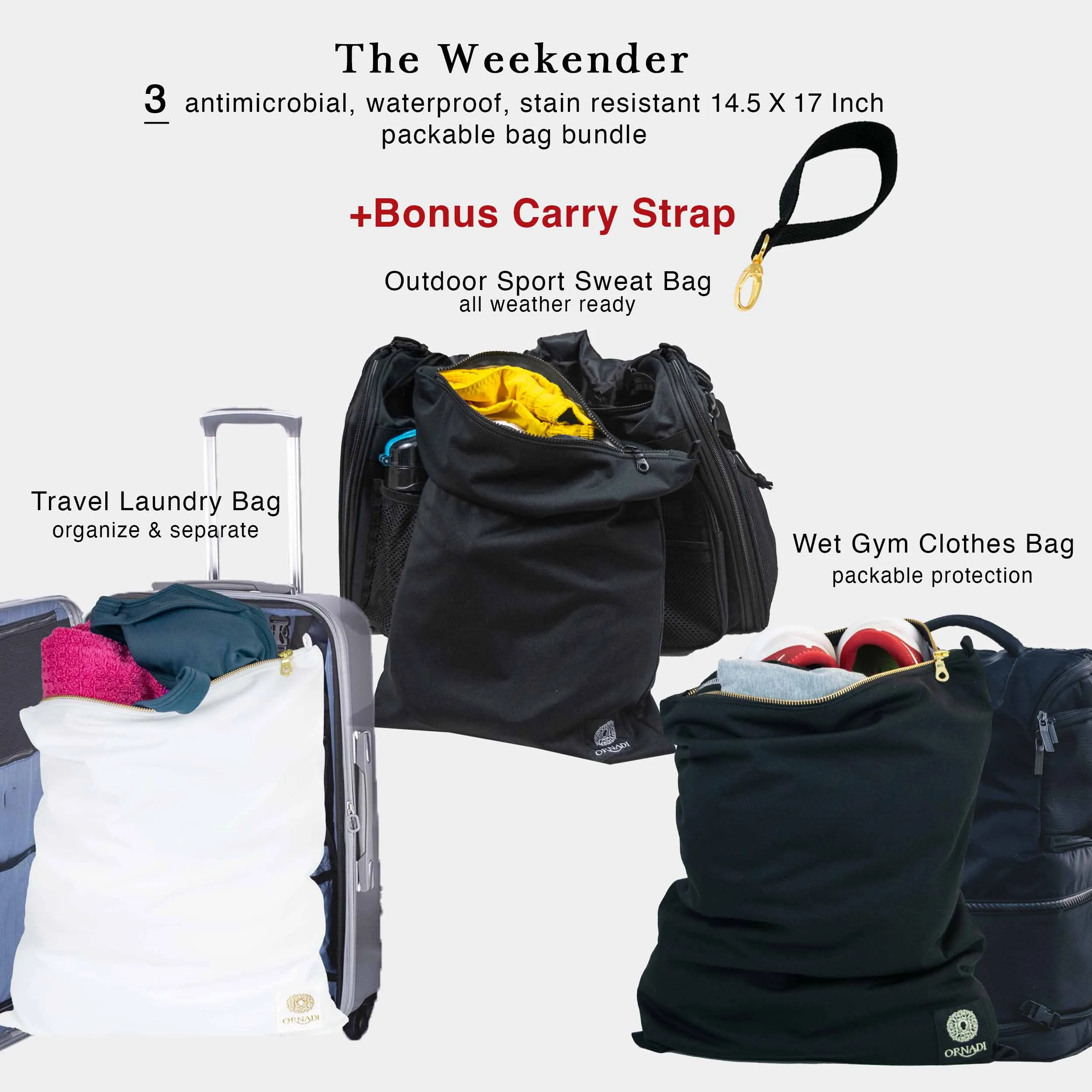 The Weekender 3 Travel Bag Bundle