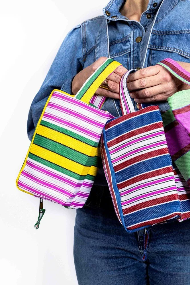 Toiletry Bag from Recycled Nylon - Yellow/Green