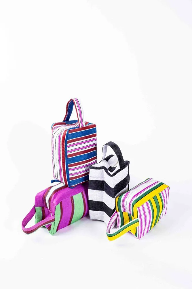 Toiletry Bag from Recycled Nylon - Yellow/Green