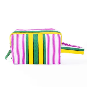 Toiletry Bag from Recycled Nylon - Yellow/Green