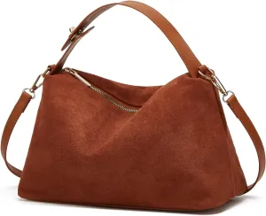 Trendy Suede Cloud Crescent Shoulder Bag Women Hobo Bags Satchels Crossbody Phone Purse Top-handle Travel Tote Handbag