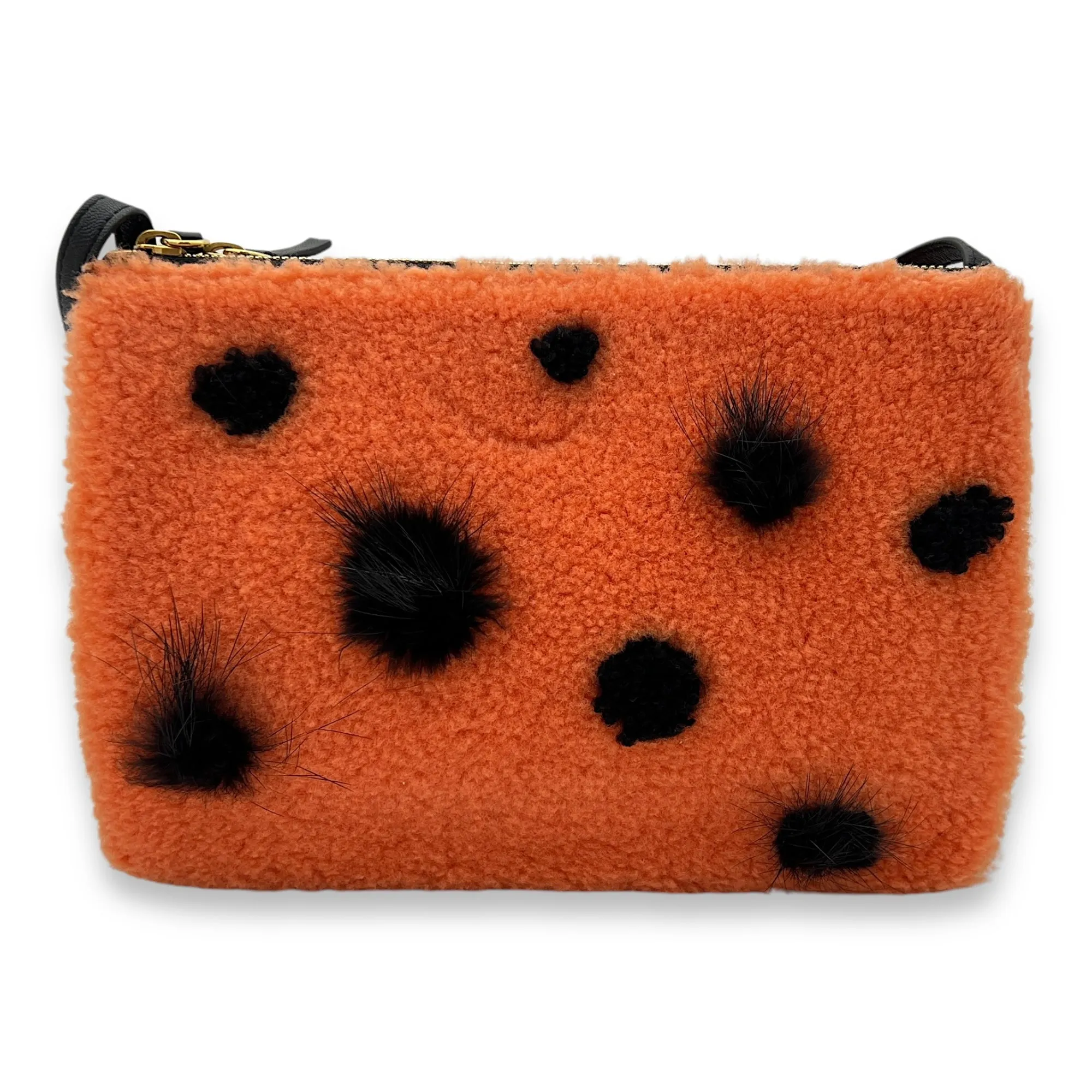 Trio Crossbody Bag Orange, Gold hardware