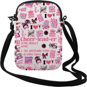 TSOTMO Cheerleader Gift Cheerleading Teammate Cheerleader Team Gift Cheerleader Noun Crossbody Bag for Women
