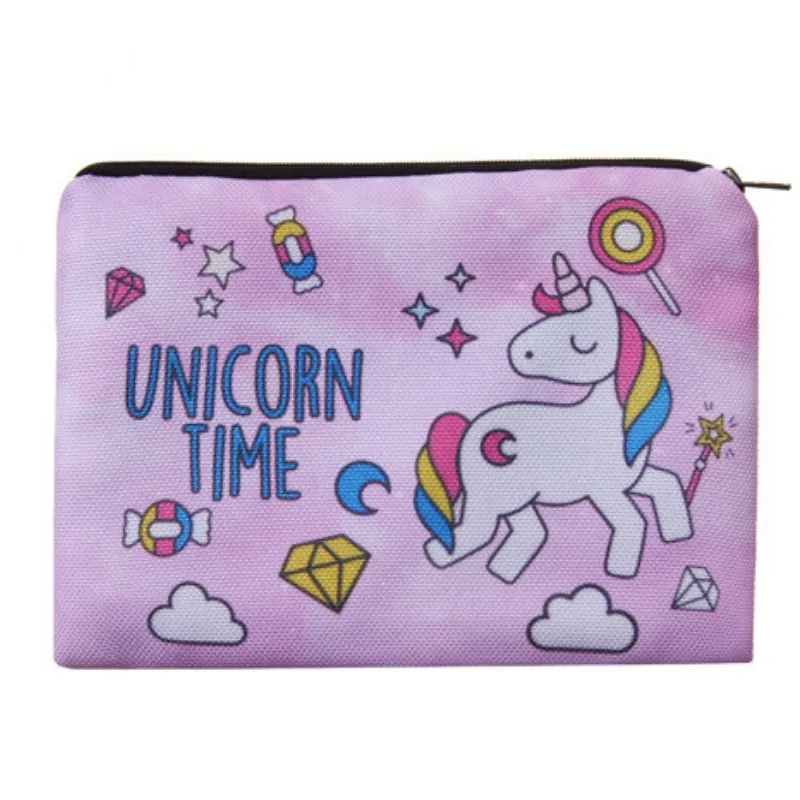 Unicorn Time Full-Print cute MakeUp Bag With Sayings