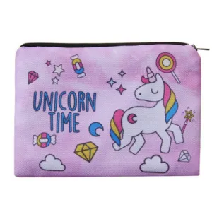 Unicorn Time Full-Print cute MakeUp Bag With Sayings
