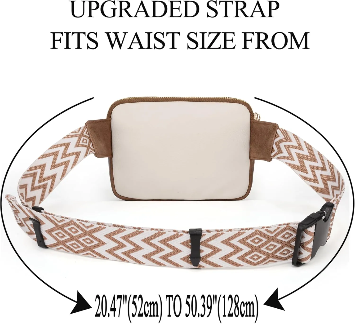 UTO Fanny Pack for Women Crossbody Trendy Fashion Belt Purse Chest Waist Hip Bumbag for Outdoor Shopping Travel Hiking