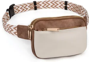 UTO Fanny Pack for Women Crossbody Trendy Fashion Belt Purse Chest Waist Hip Bumbag for Outdoor Shopping Travel Hiking