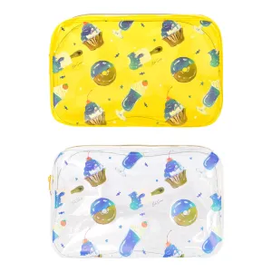Vinyl Pouch with Gusset-SWEETS PATTERN -