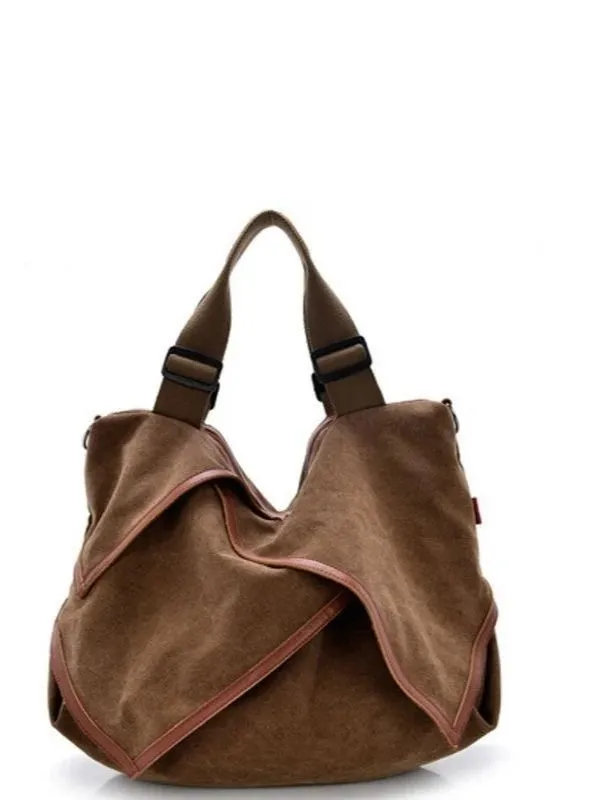 Women Canvas Portable High Capacity Handbags Crossbody Shoulder Bag