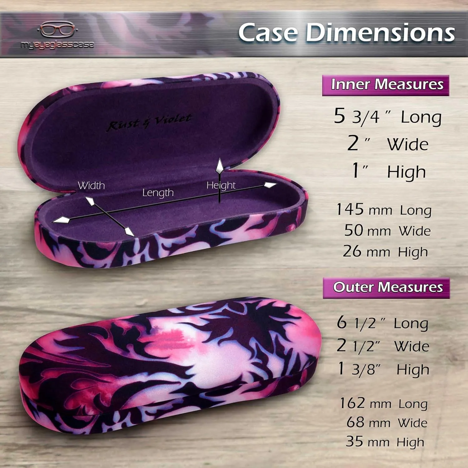 Women Glasses Case, Hard Shell Eyeglass Holder, Protective with lip for easy openning with drawstring pouch and cloth