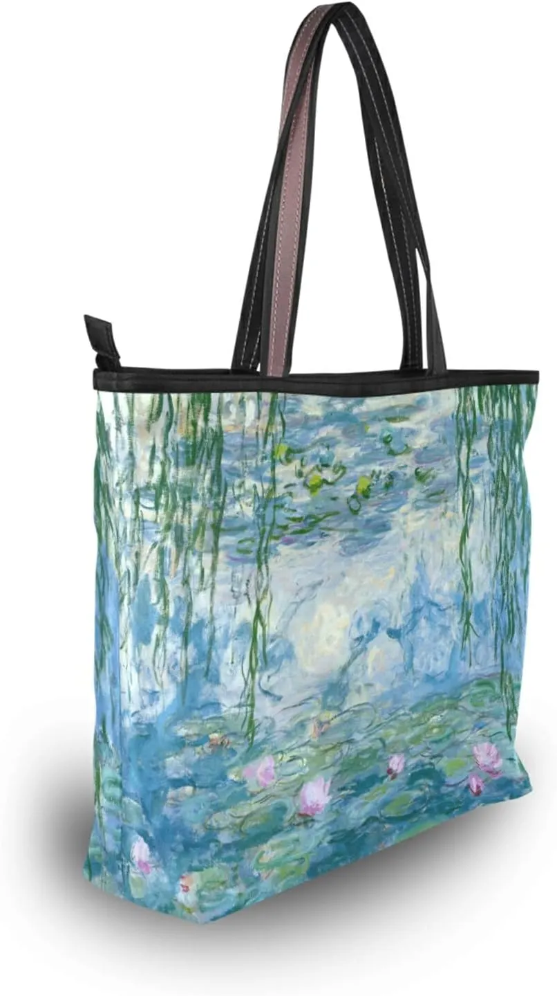 Women's Tote Shoulder Bag Monet Sailboat Sea Top Handle Bag Handbag
