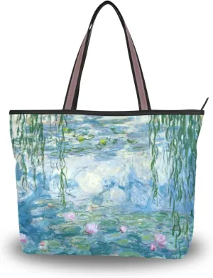 Women's Tote Shoulder Bag Monet Sailboat Sea Top Handle Bag Handbag