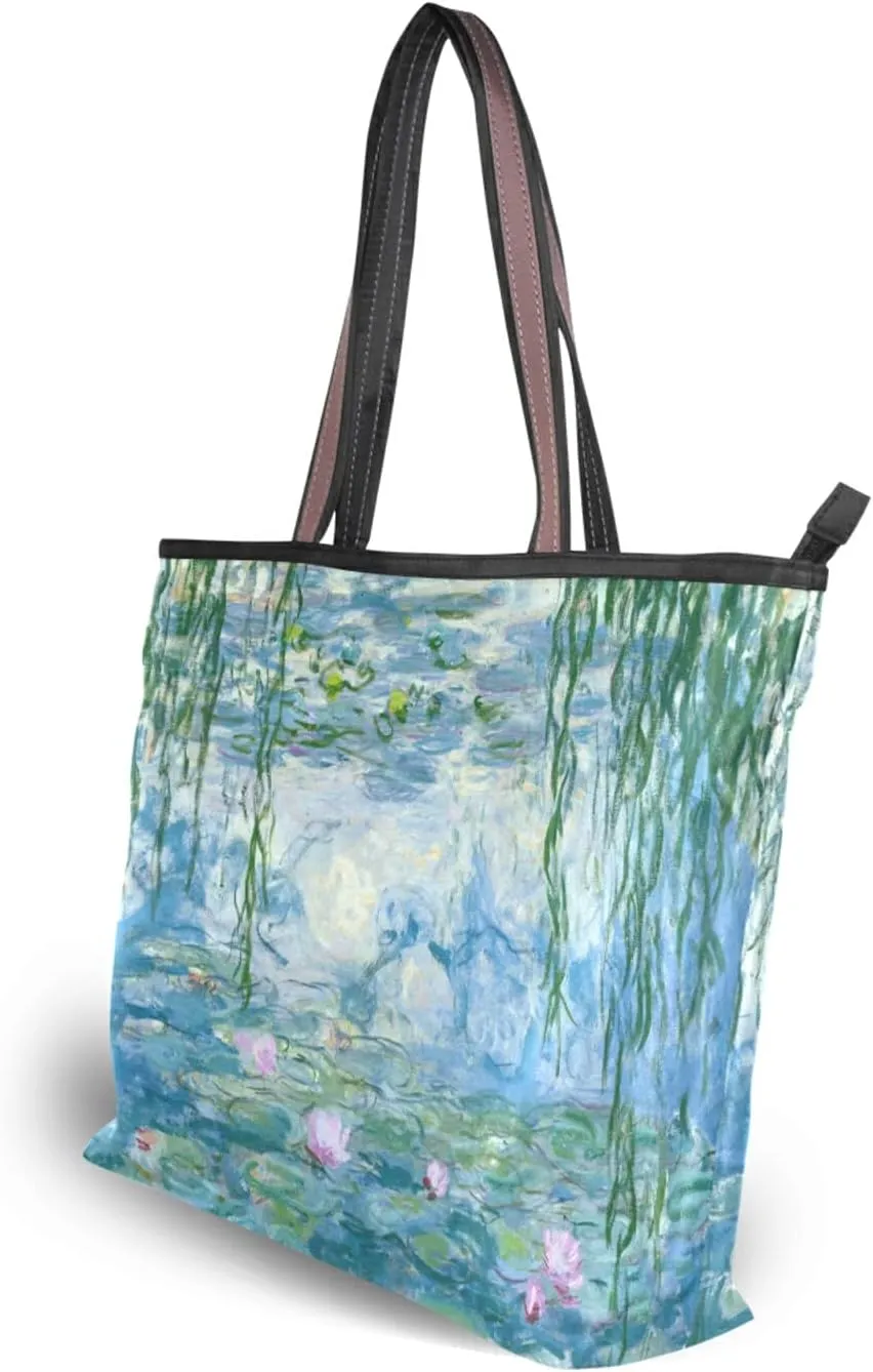 Women's Tote Shoulder Bag Monet Sailboat Sea Top Handle Bag Handbag