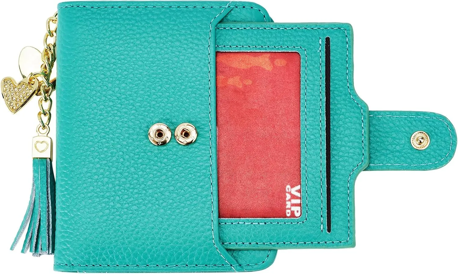 ZOOEASS Women's RFID Mini Soft Leather Bifold Wallet With ID Window Card Sleeve Coin Purse
